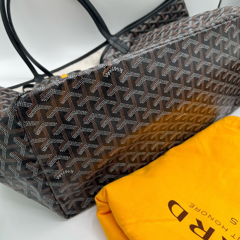 Goyard Saint Louis GM black Goyardine Canvas Tote bag with pouch like New ❤️ - Picture 11 of 11